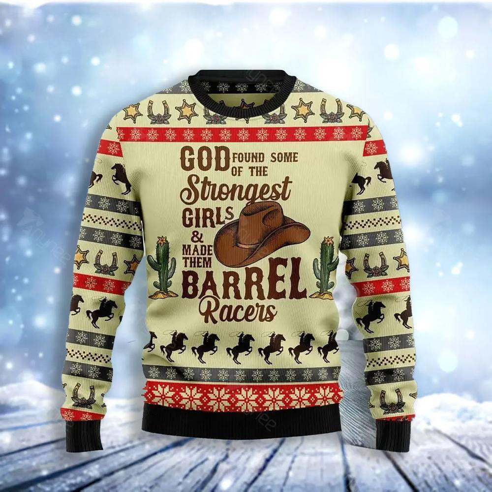 Rodeo Girl Ugly Christmas Sweater For Men & Women Christmas Gift Sweater US3049 - WeCustomit