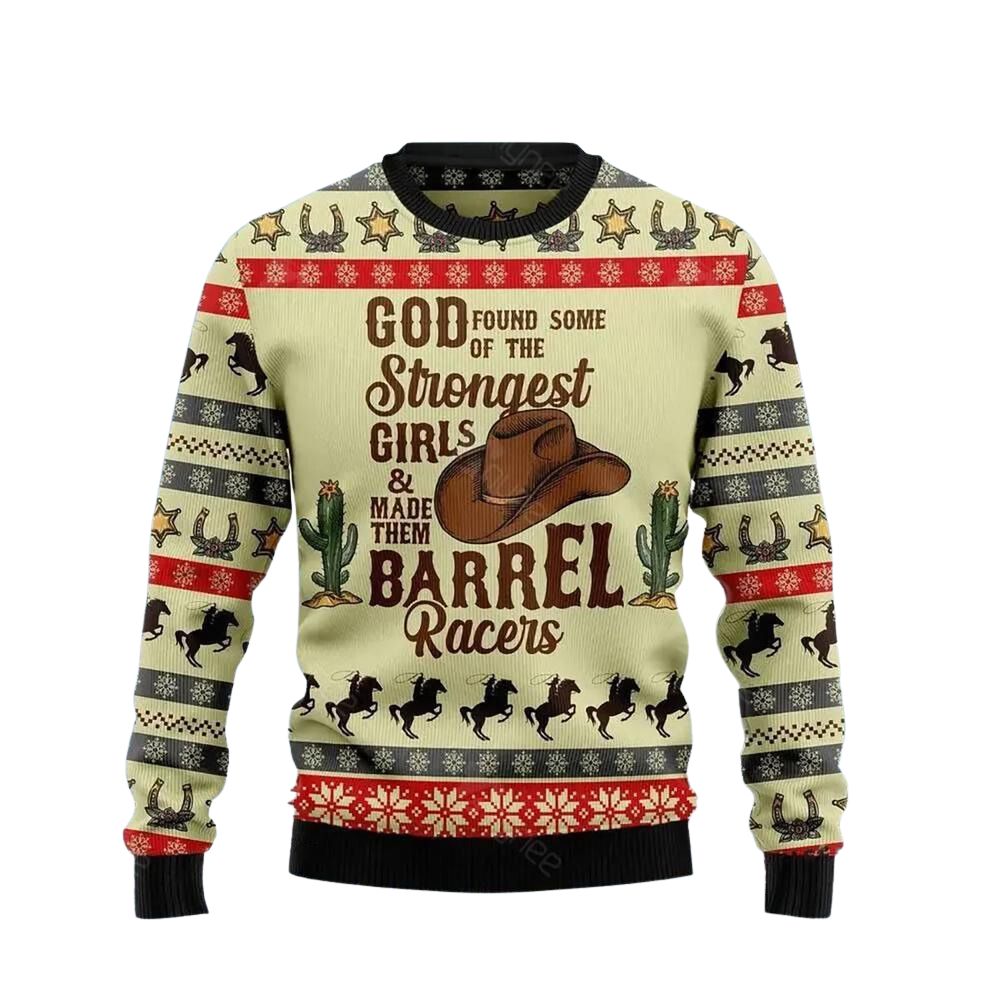 Rodeo Girl Ugly Christmas Sweater For Men & Women Christmas Gift Sweater US3049 - WeCustomit