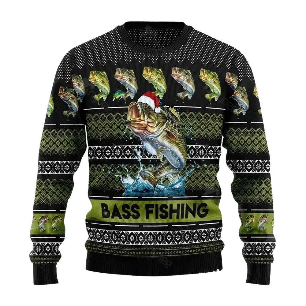 Bass Fishing Ugly Christmas Sweater For Men & Women Christmas Gift Sweater US3098 - WeCustomit