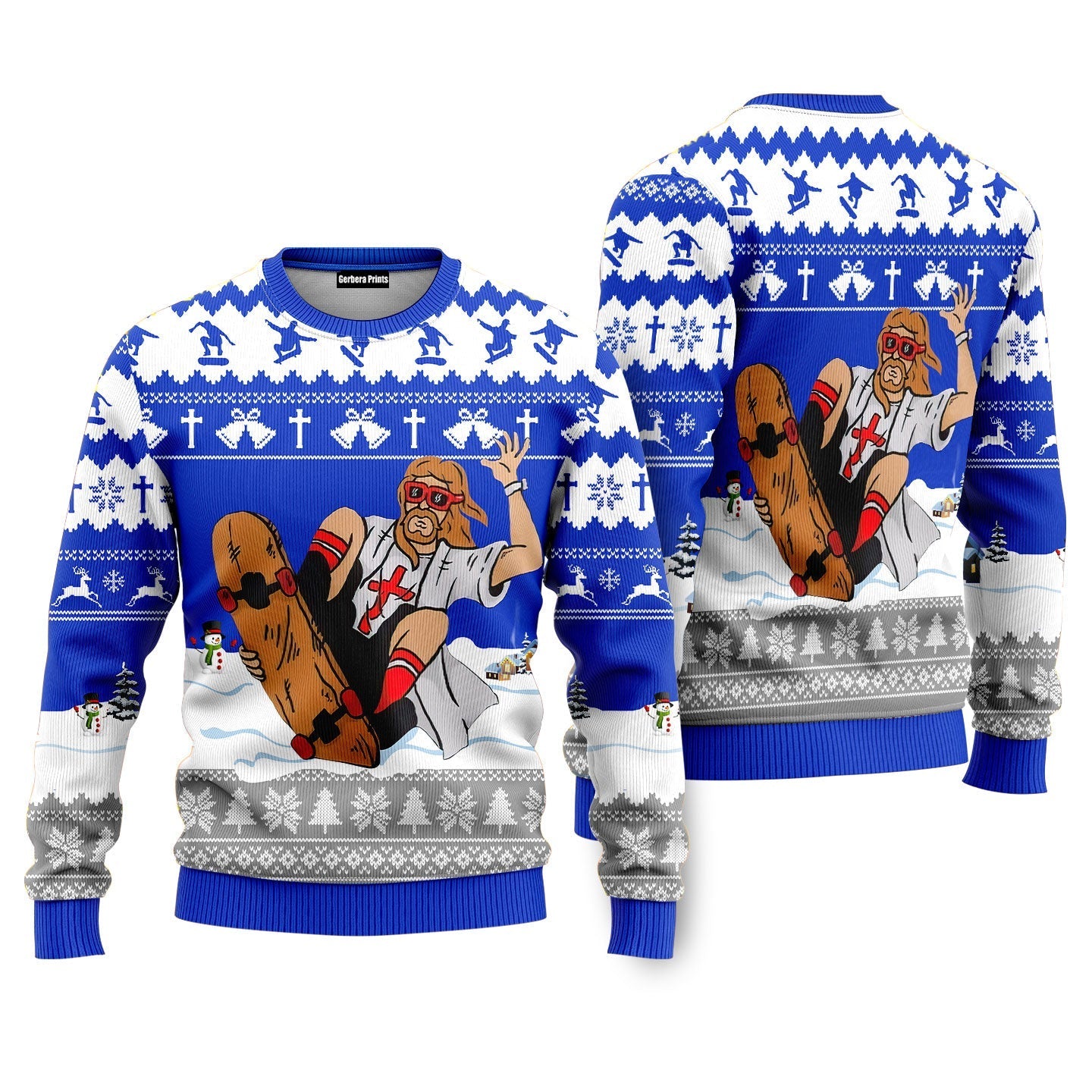 Christian Skateboarding Ugly Christmas Sweater - WeCustomit