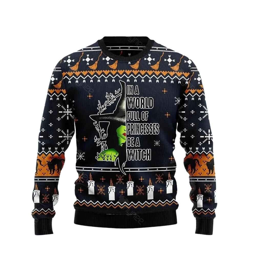 Be A Witch Ugly Christmas Sweater For Men & Women Christmas Gift Sweater US3458 - WeCustomit