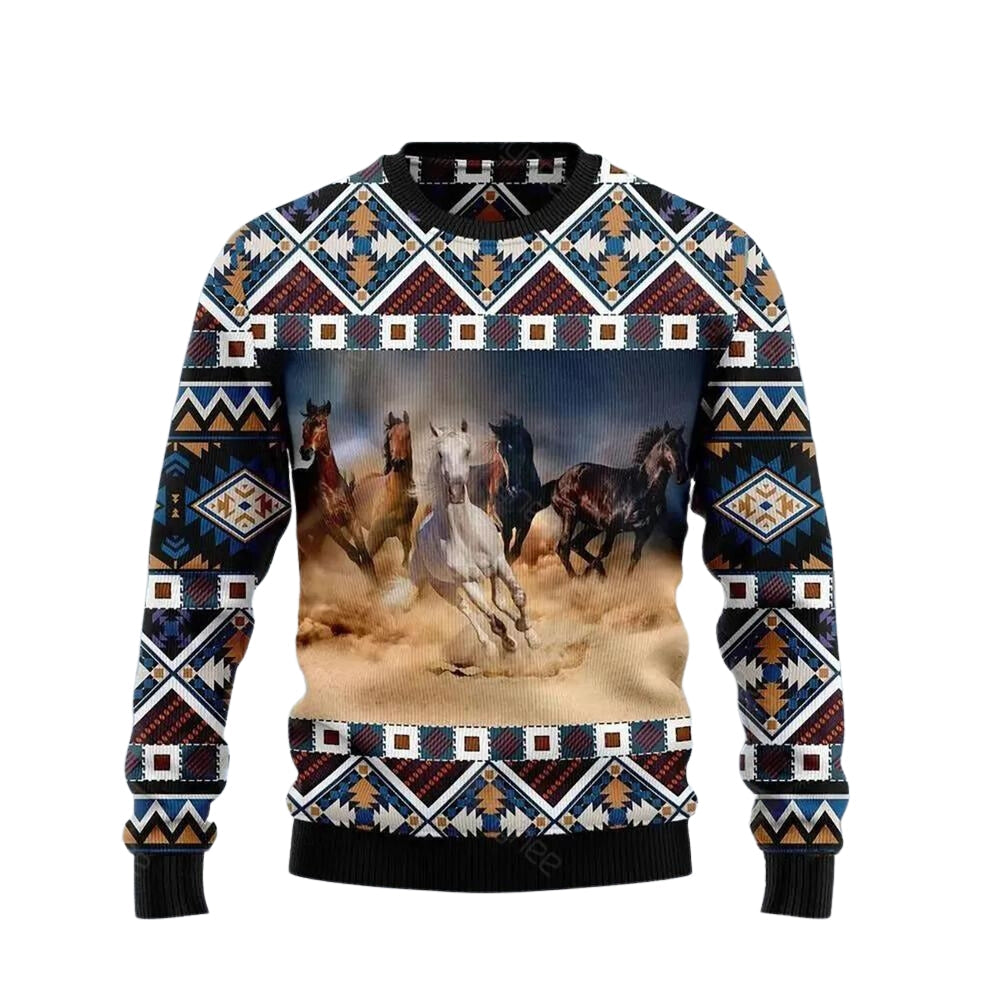 Beautiful Horses Ugly Christmas Sweater For Men & Women Christmas Gift Sweater US3464 - WeCustomit