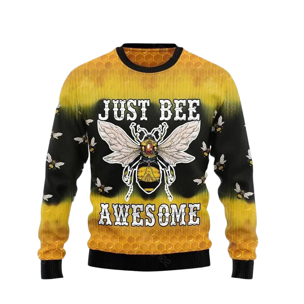 Just Bee Awesome Ugly Christmas Sweater For Men & Women Christmas Gift Sweater US3467 - WeCustomit