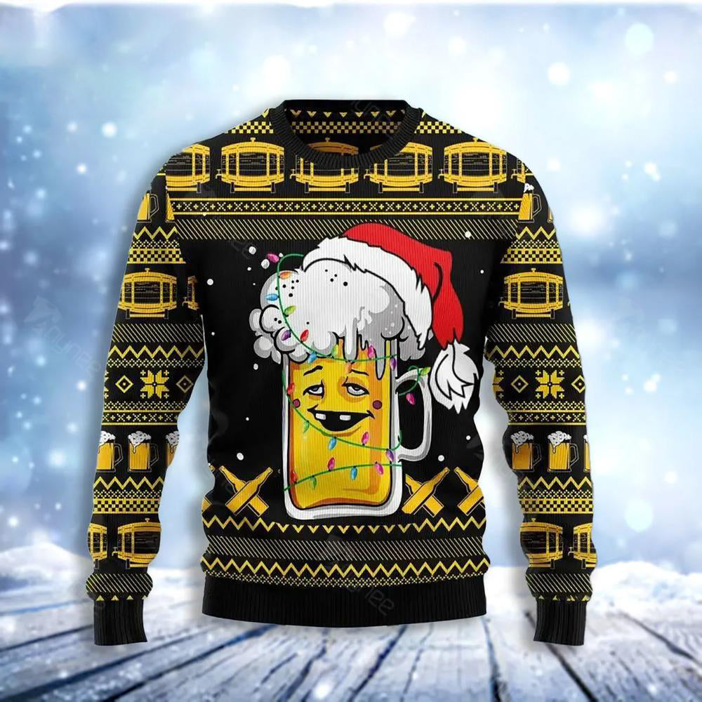 Beer Xmas Christmas Ugly Christmas Sweater For Men & Women Christmas Gift Sweater US3470 - WeCustomit