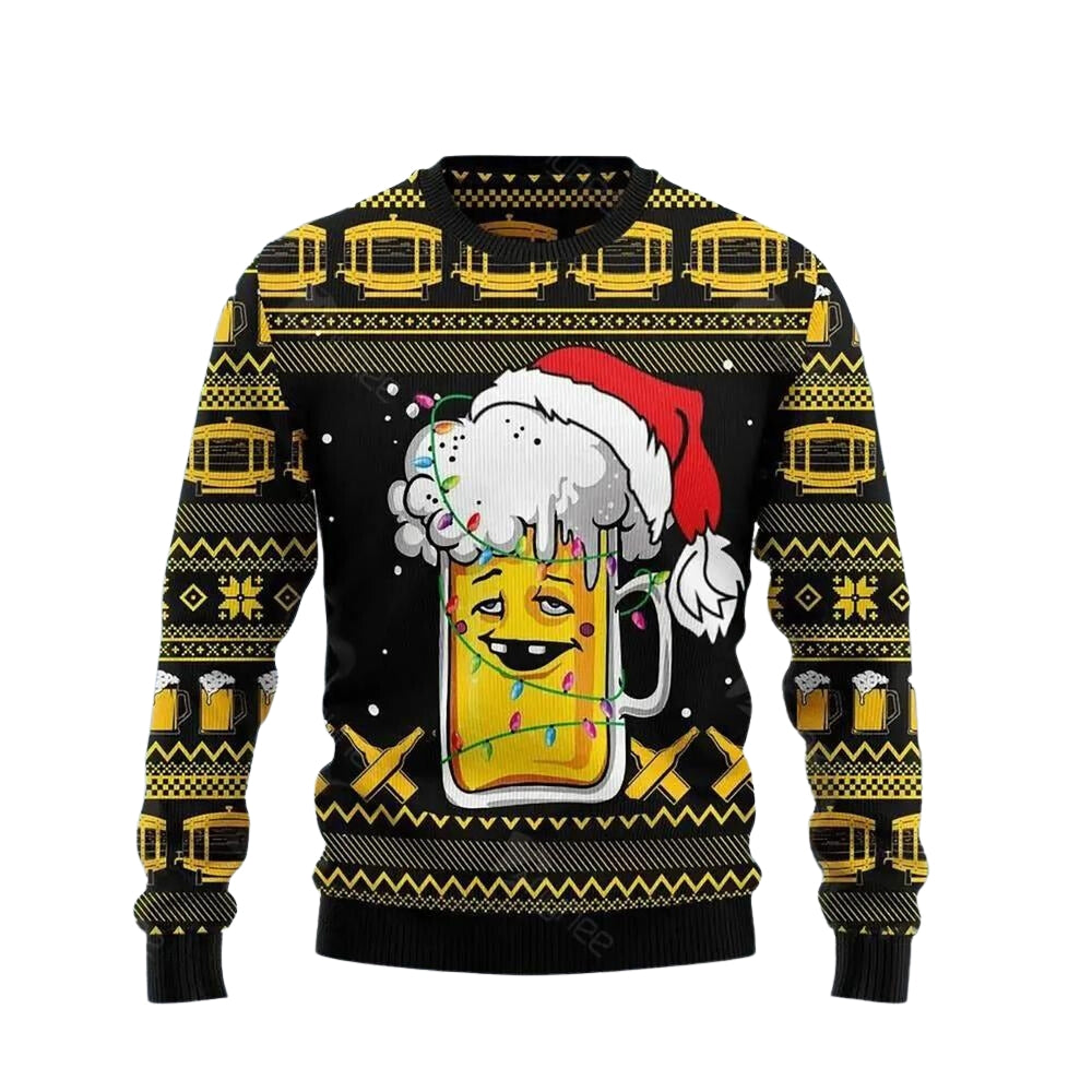 Beer Xmas Christmas Ugly Christmas Sweater For Men & Women Christmas Gift Sweater US3470 - WeCustomit