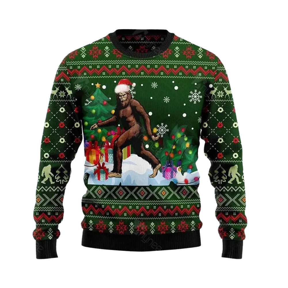 Big Foot Snow Ugly Christmas Sweater For Men & Women Christmas Gift Sweater US3477 - WeCustomit