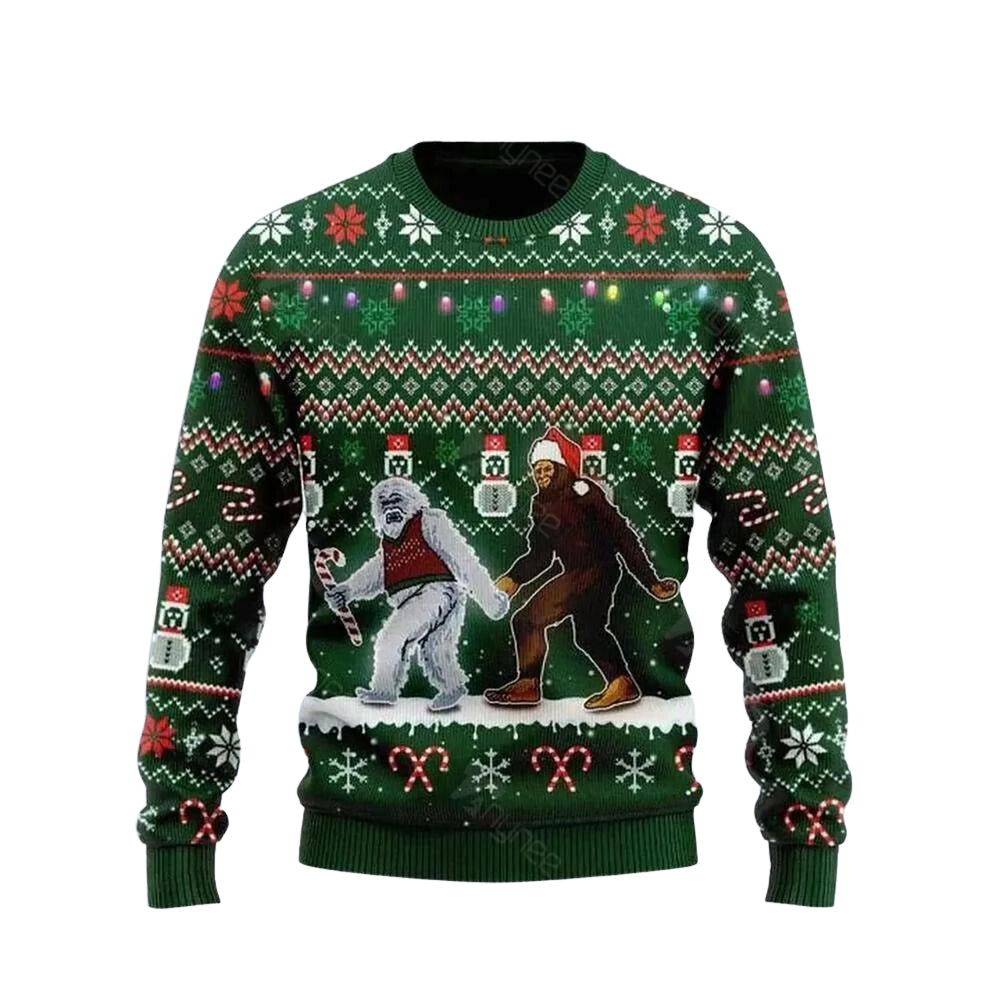 Bigfoot I Hate People Club Ugly Christmas Sweater For Men & Women Christmas Gift Sweater US3480 - WeCustomit