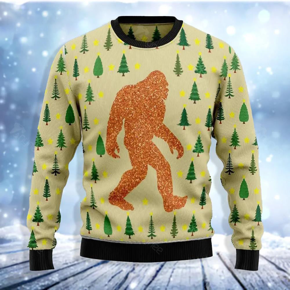 Bigfoot Sasquatch Ugly Christmas Sweater For Men & Women Christmas Gift Sweater US3482 - WeCustomit