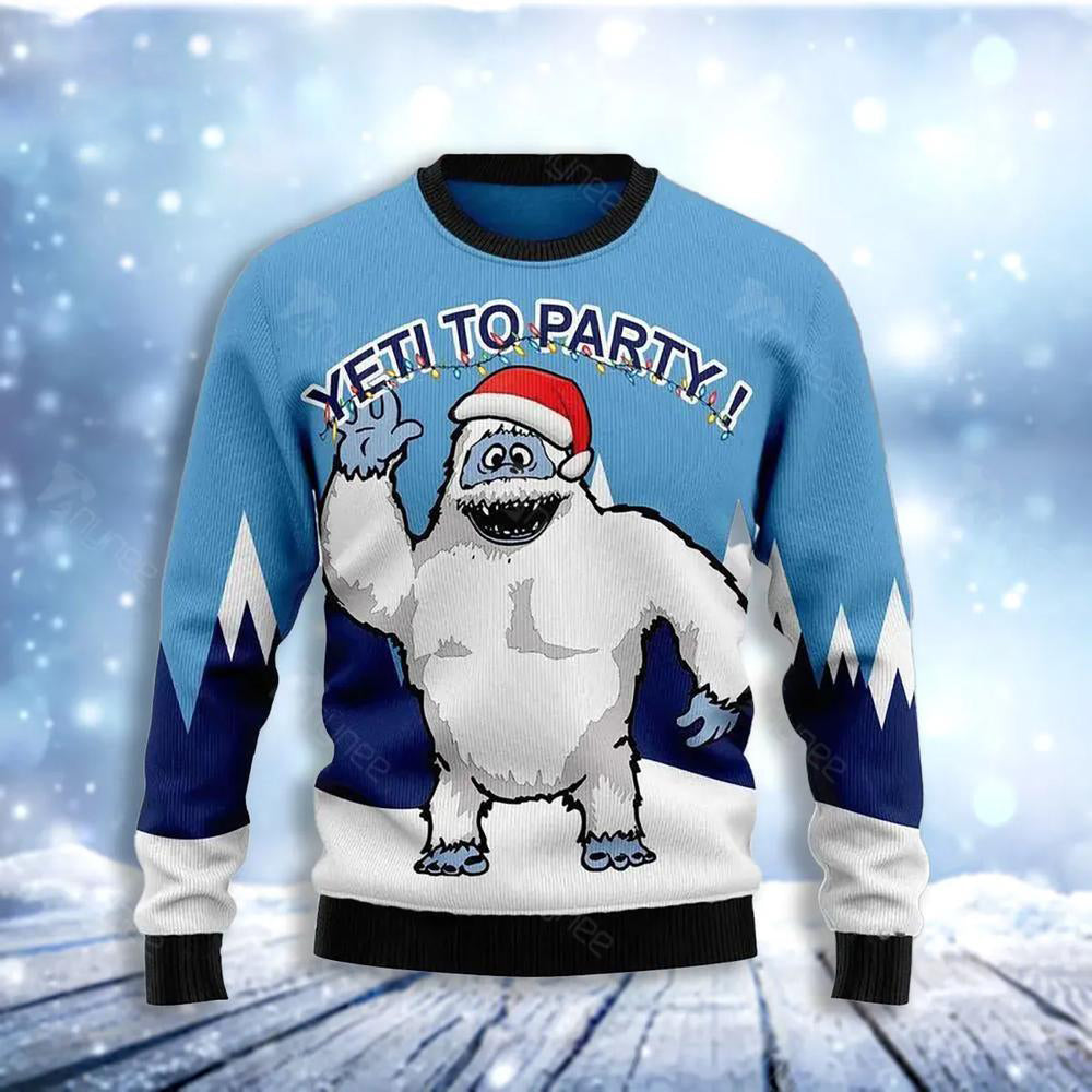 Bigfoot Party Ugly Christmas Sweater For Men & Women Christmas Gift Sweater US3483 - WeCustomit