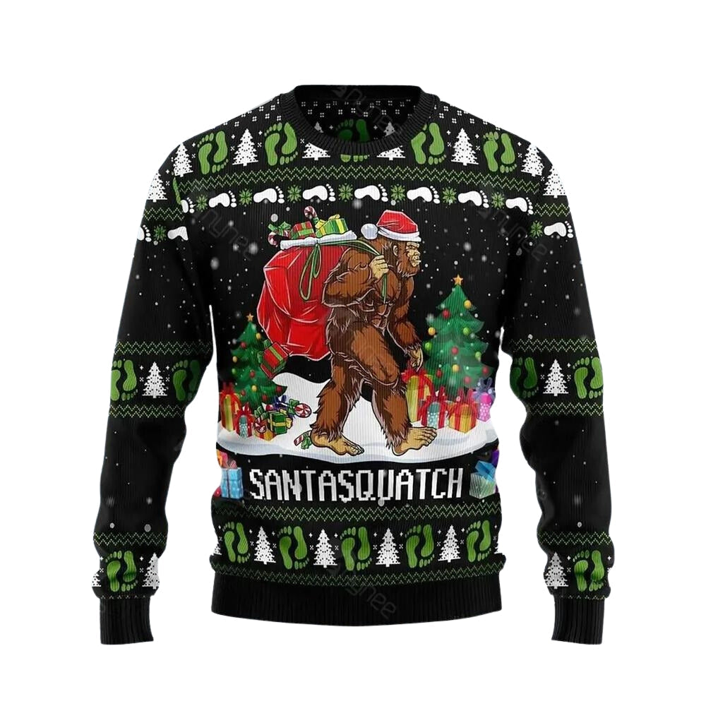 Bigfoot Santasquatch Ugly Christmas Sweater For Men & Women Christmas Gift Sweater US3484 - WeCustomit