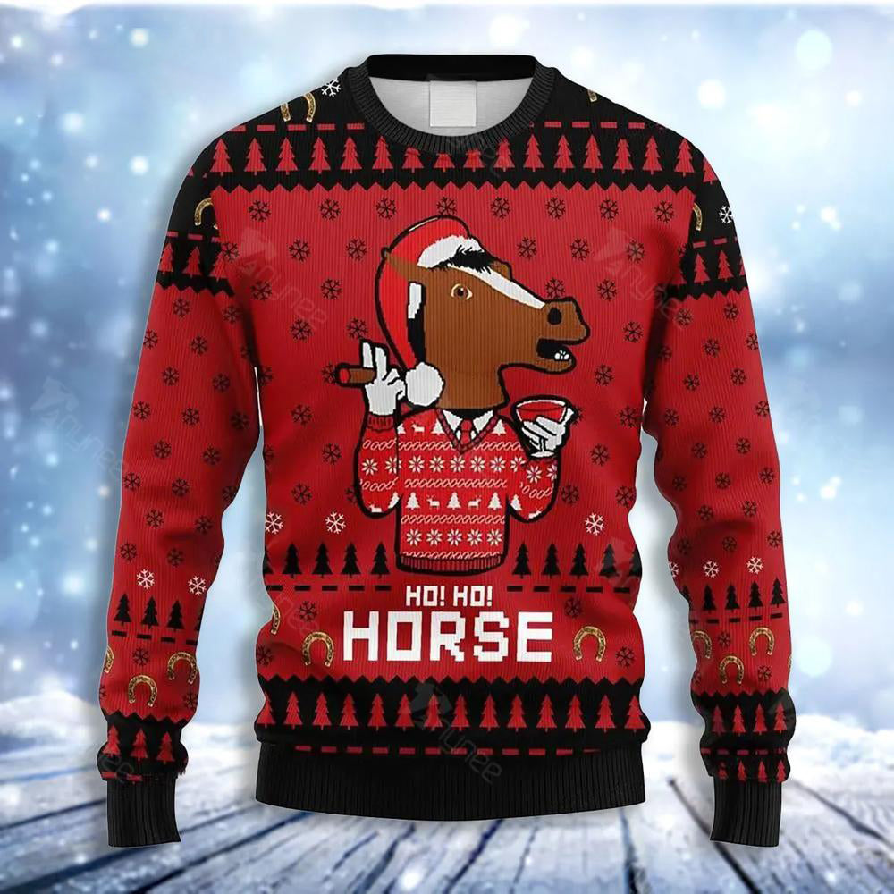 Horseman The Guardian Ho Ho Ugly Christmas Sweater For Men & Women Christmas Gift Sweater US3625 - WeCustomit
