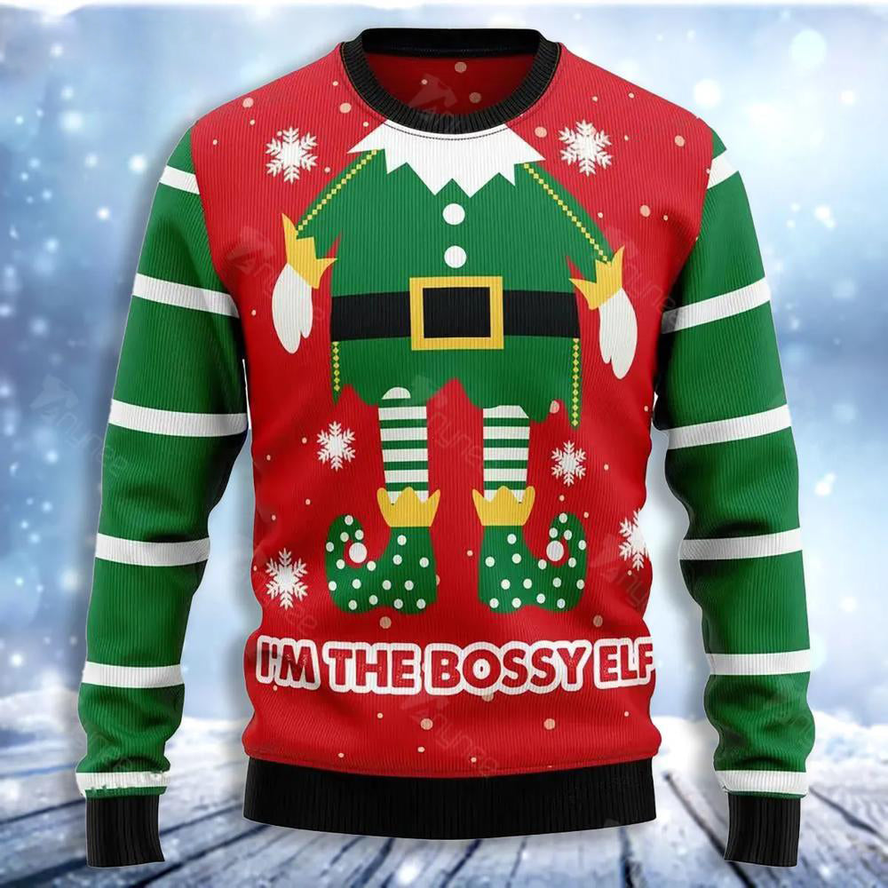 I'm The Bossy Ugly Christmas Sweater For Men & Women Christmas Gift Sweater US3632 - WeCustomit