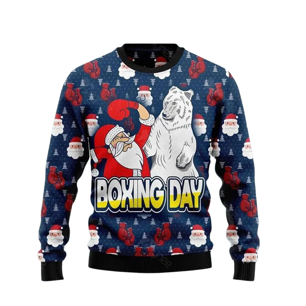 Boxing Day Ugly Christmas Sweater For Men & Women Christmas Gift Sweater US3636 - WeCustomit