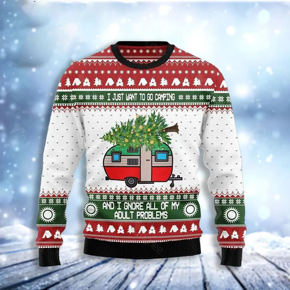 Camping Christmas Ugly Christmas Sweater For Men & Women Christmas Gift Sweater US3661 - WeCustomit