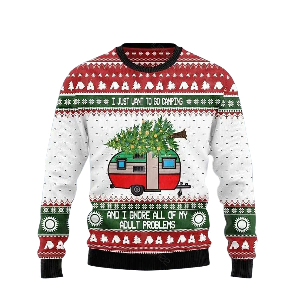Camping Christmas Ugly Christmas Sweater For Men & Women Christmas Gift Sweater US3661 - WeCustomit