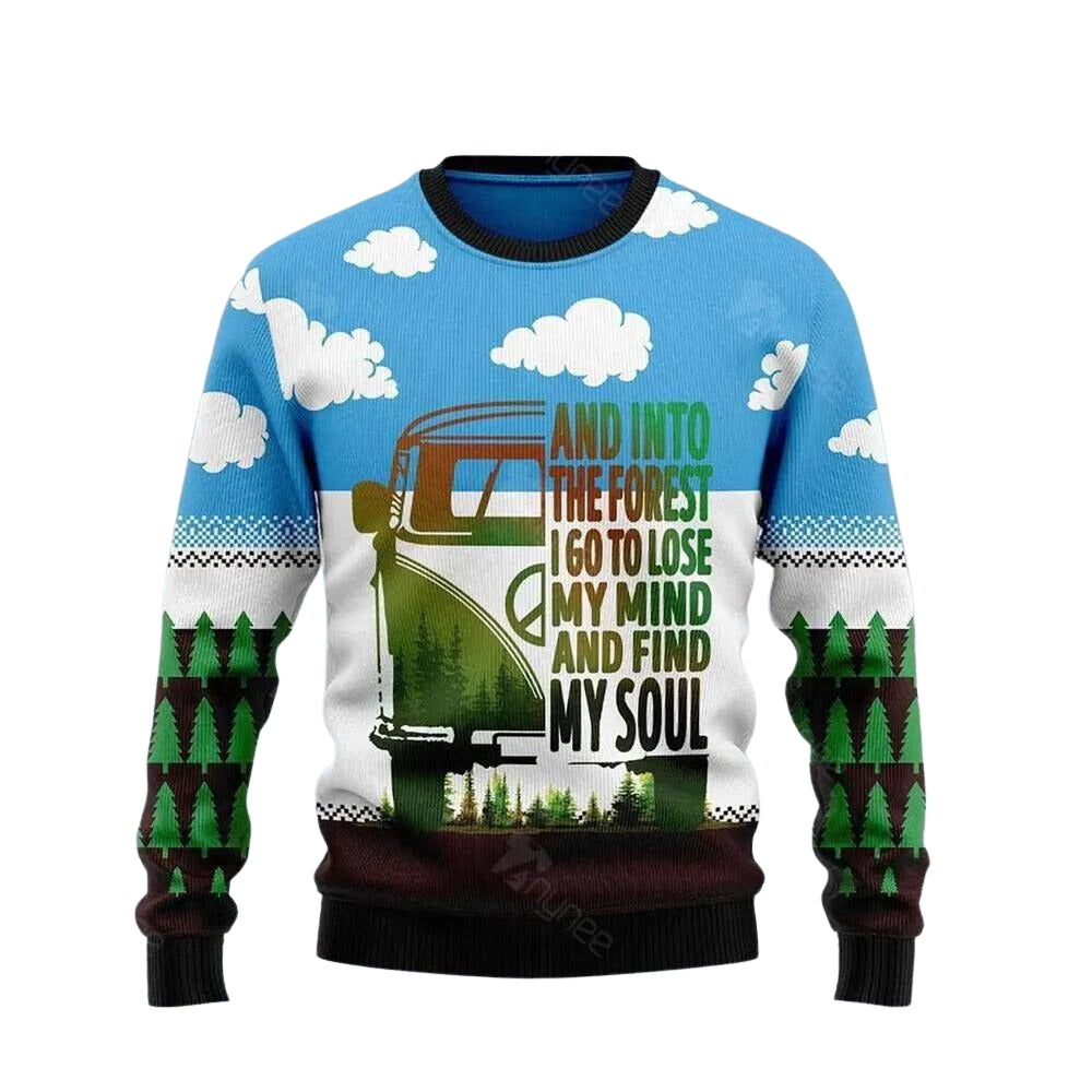 Camping Forest My Soul Ugly Christmas Sweater For Men & Women Christmas Gift Sweater US3662 - WeCustomit