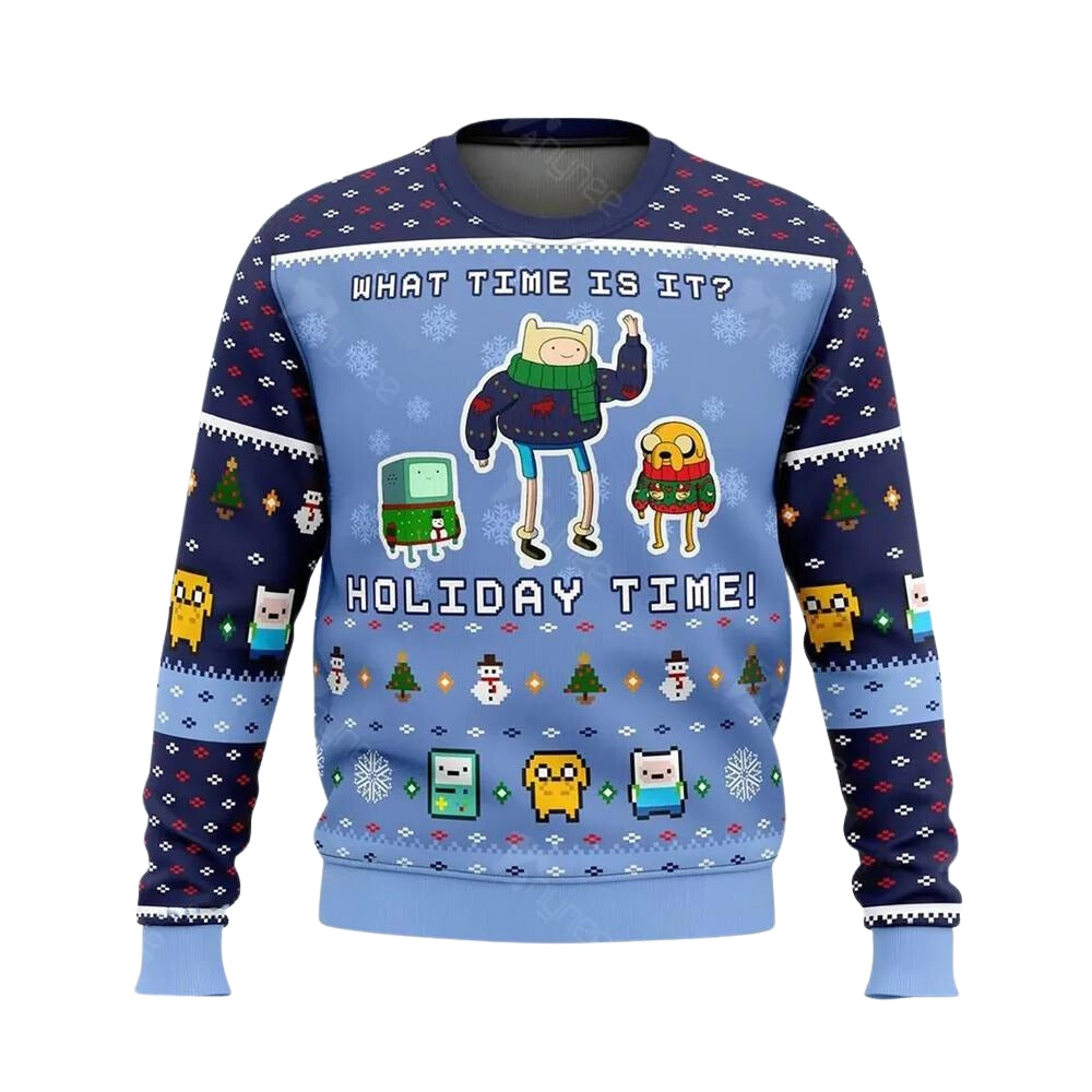 Christmas Time Ugly Christmas Sweater For Men & Women Christmas Gift Sweater US3665 - WeCustomit