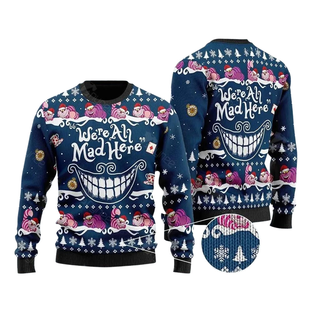 Cat Smile Ugly Christmas Sweater For Men & Women Christmas Gift Sweater US3666 - WeCustomit