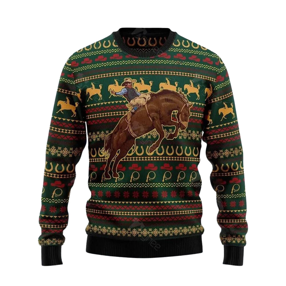 Amazing Cowboy Ugly Christmas Sweater For Men & Women Christmas Gift Sweater US3682 - WeCustomit