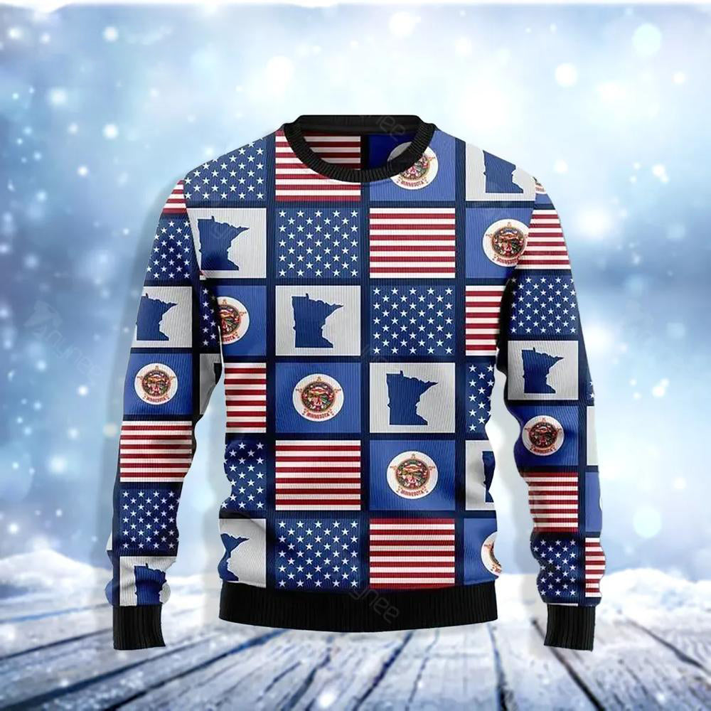 Amazing Minnesota Ugly Christmas Sweater For Men & Women Christmas Gift Sweater US3683 - WeCustomit