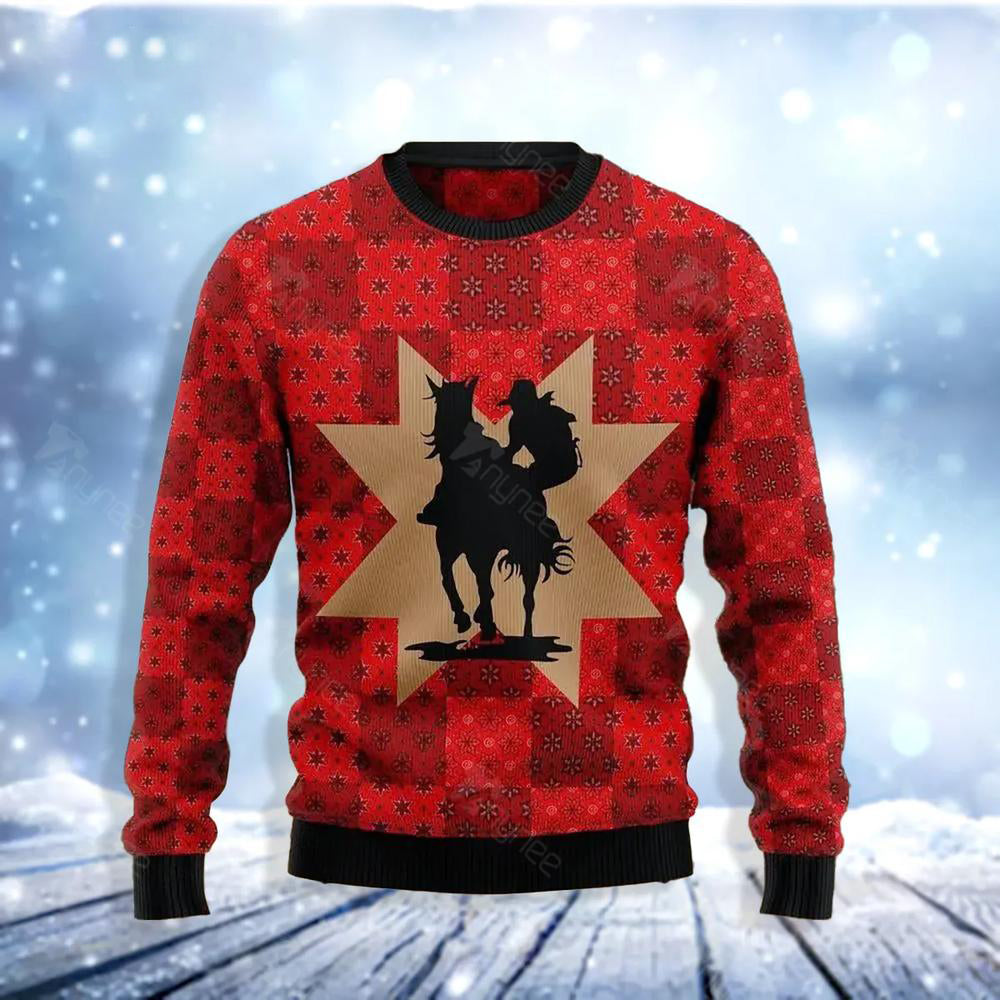 Amazing Cowgirl Ugly Christmas Sweater For Men & Women Christmas Gift Sweater US3684 - WeCustomit