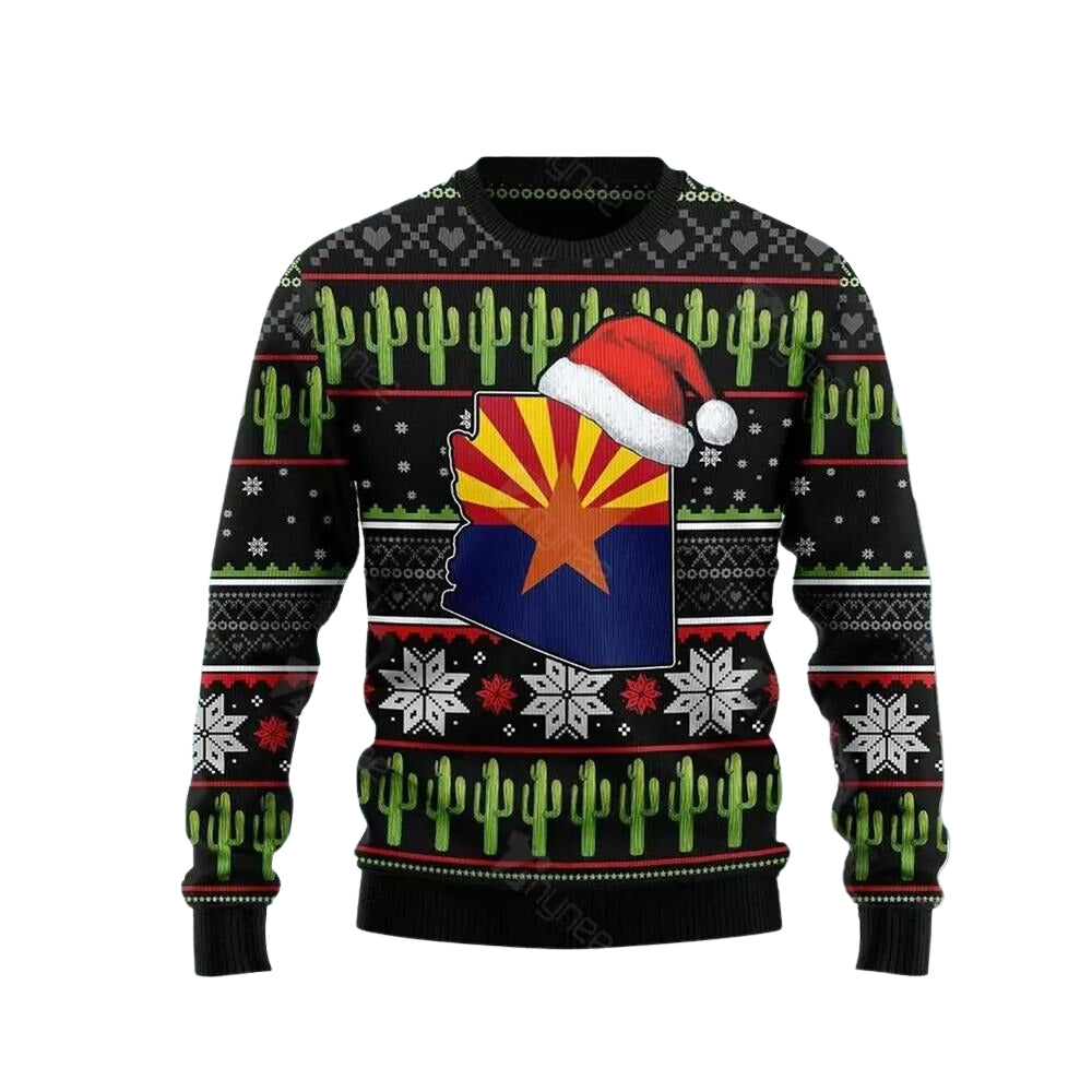 Arizona Saguaro Cactus Ugly Christmas Sweater For Men & Women Christmas Gift Sweater US3691 - WeCustomit