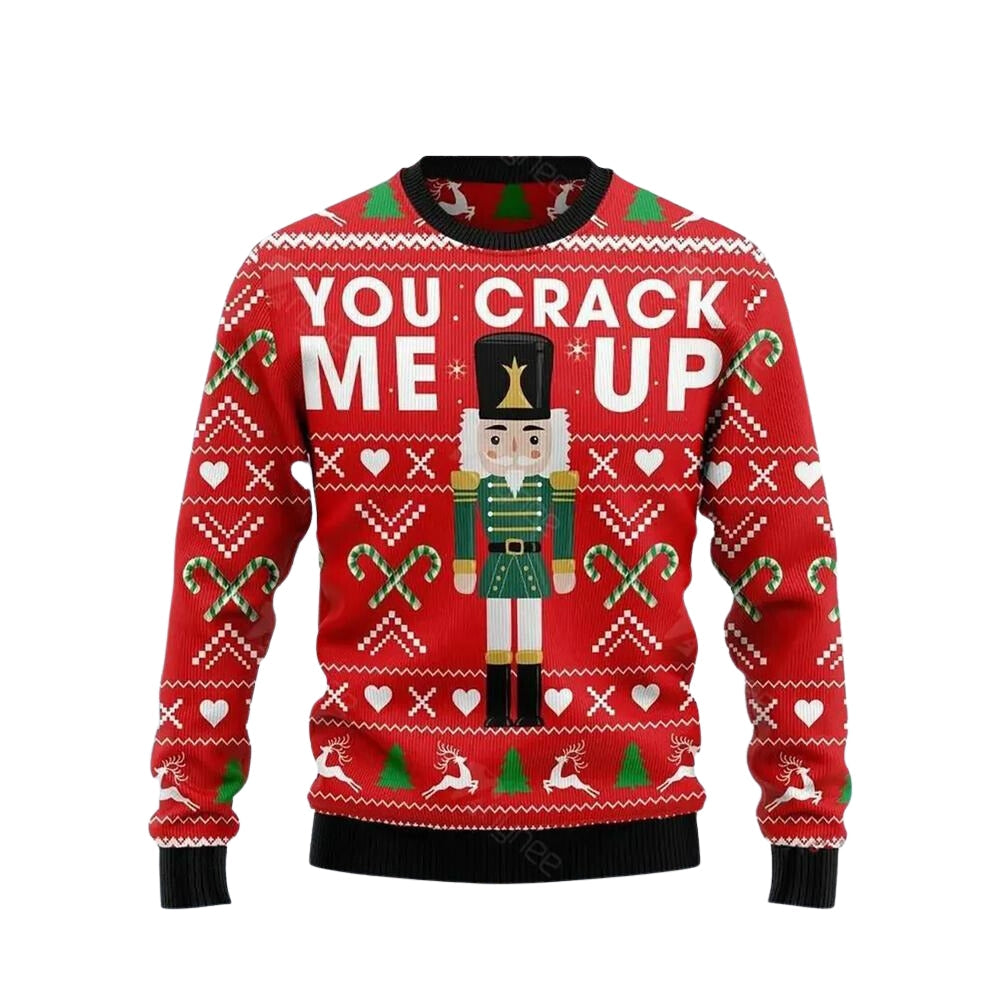 Awesome Nutcracker You Crack Me Up Ugly Christmas Sweater For Men & Women Christmas Gift Sweater US3693 - WeCustomit
