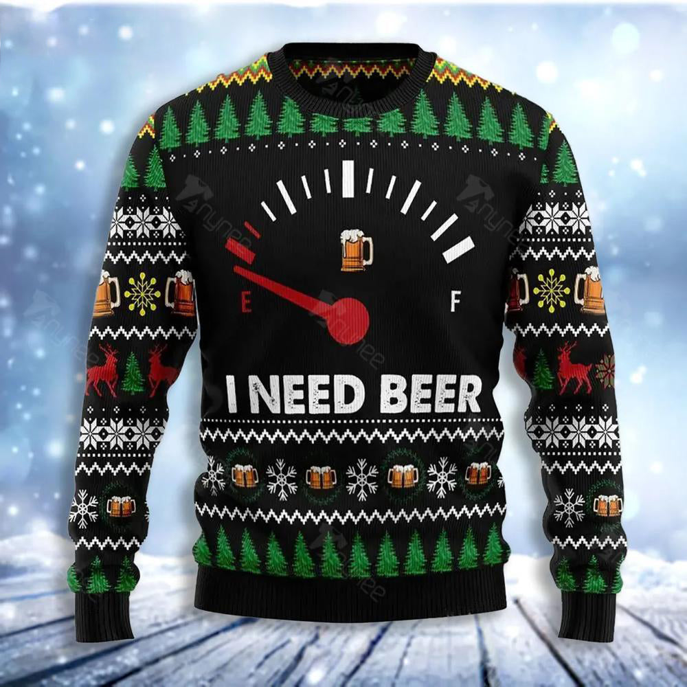 Amazing I Need Beer Ugly Christmas Sweater For Men & Women Christmas Gift Sweater US3700 - WeCustomit