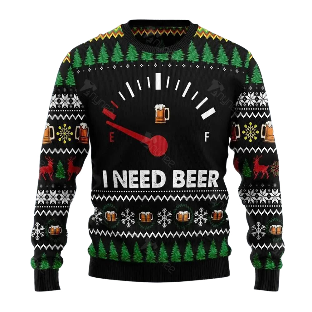 Amazing I Need Beer Ugly Christmas Sweater For Men & Women Christmas Gift Sweater US3700 - WeCustomit