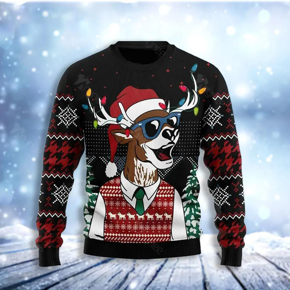 Amazing Deer Ugly Christmas Sweater For Men & Women Christmas Gift Sweater US3704 - WeCustomit