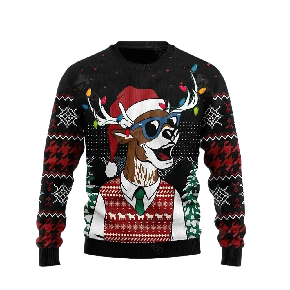 Amazing Deer Ugly Christmas Sweater For Men & Women Christmas Gift Sweater US3704 - WeCustomit