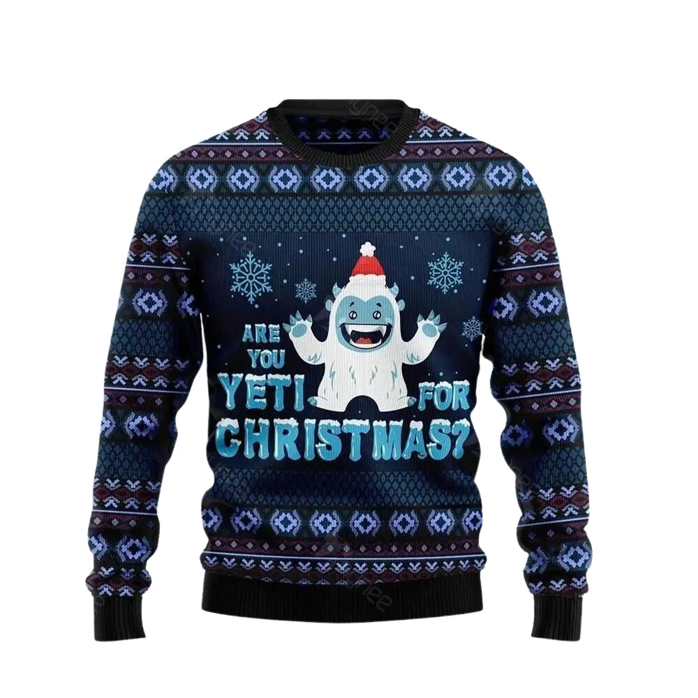 Are You Yeti For Christmas Ugly Christmas Sweater For Men & Women Christmas Gift Sweater US3710 - WeCustomit