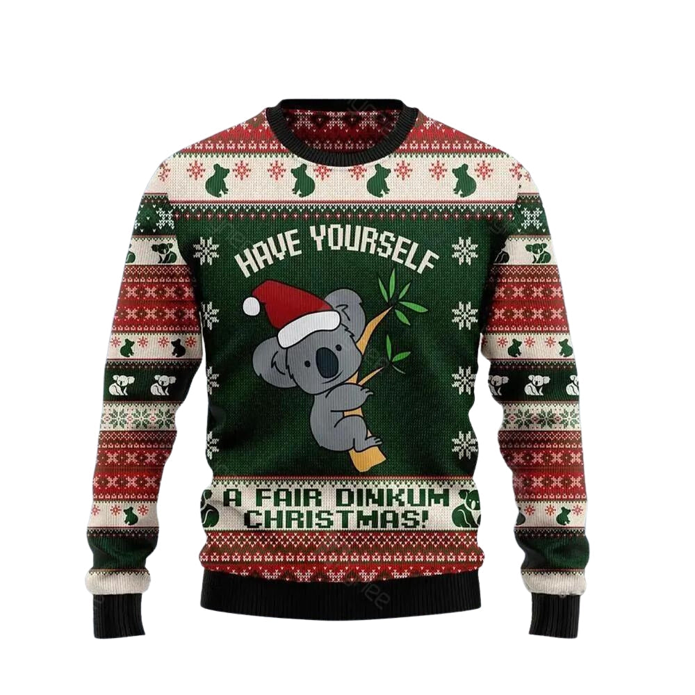 Australian Fair Dinkum Christmas Ugly Christmas Sweater For Men & Women Christmas Gift Sweater US3713 - WeCustomit