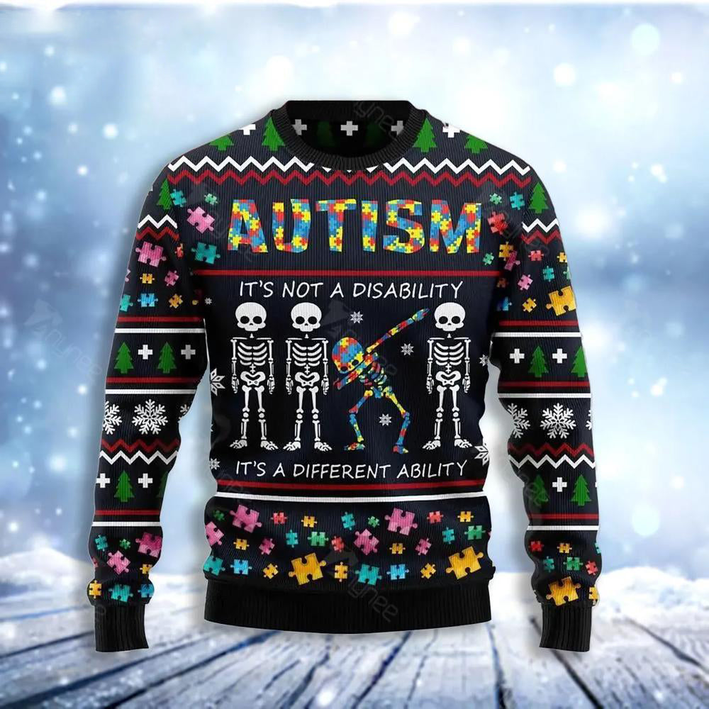 Autism Different Ugly Christmas Sweater For Men & Women Christmas Gift Sweater US3718 - WeCustomit