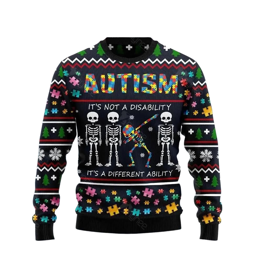 Autism Different Ugly Christmas Sweater For Men & Women Christmas Gift Sweater US3718 - WeCustomit