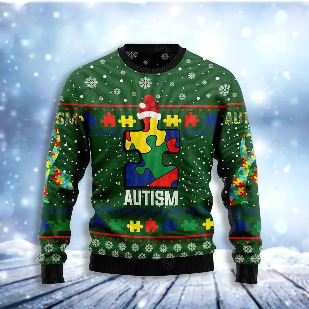 Autism Ugly Christmas Sweater For Men & Women Christmas Gift Sweater US3719 - WeCustomit