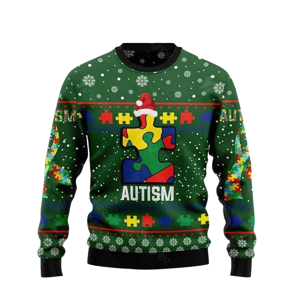 Autism Ugly Christmas Sweater For Men & Women Christmas Gift Sweater US3719 - WeCustomit
