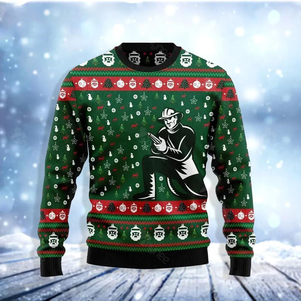 Awesome Firefighter Ugly Christmas Sweater For Men & Women Christmas Gift Sweater US3723 - WeCustomit