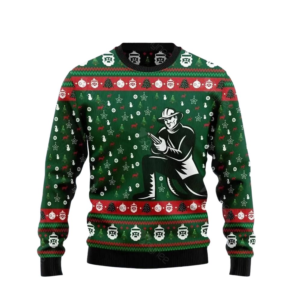 Awesome Firefighter Ugly Christmas Sweater For Men & Women Christmas Gift Sweater US3723 - WeCustomit