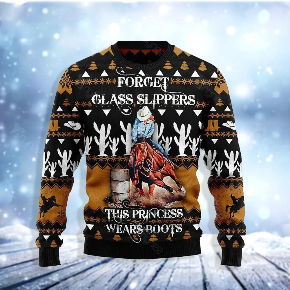 Barrel Racing Girl Ugly Christmas Sweater For Men & Women Christmas Gift Sweater US3744 - WeCustomit