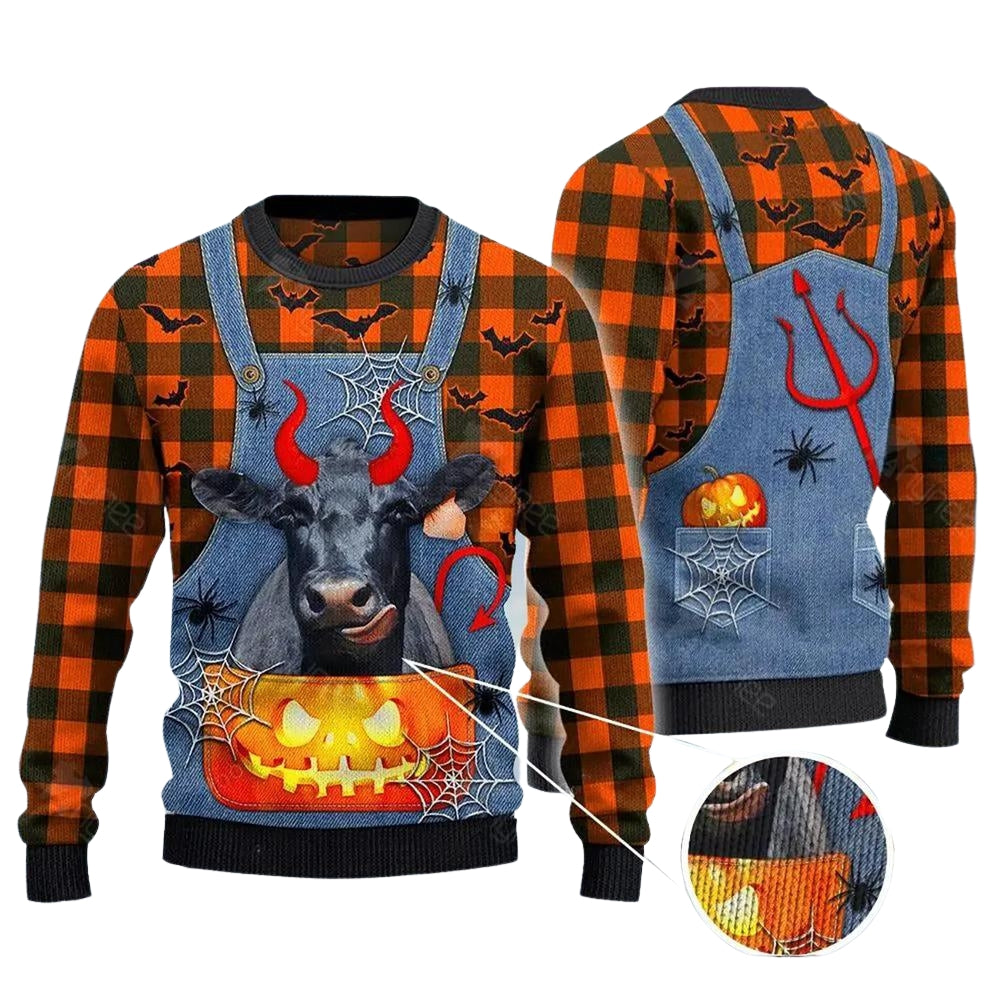 Black Angus Cattle Lovers Ugly Christmas Sweater For Me & Women Christmas Gift Thanksgiving Sweater US4091 - WeCustomit