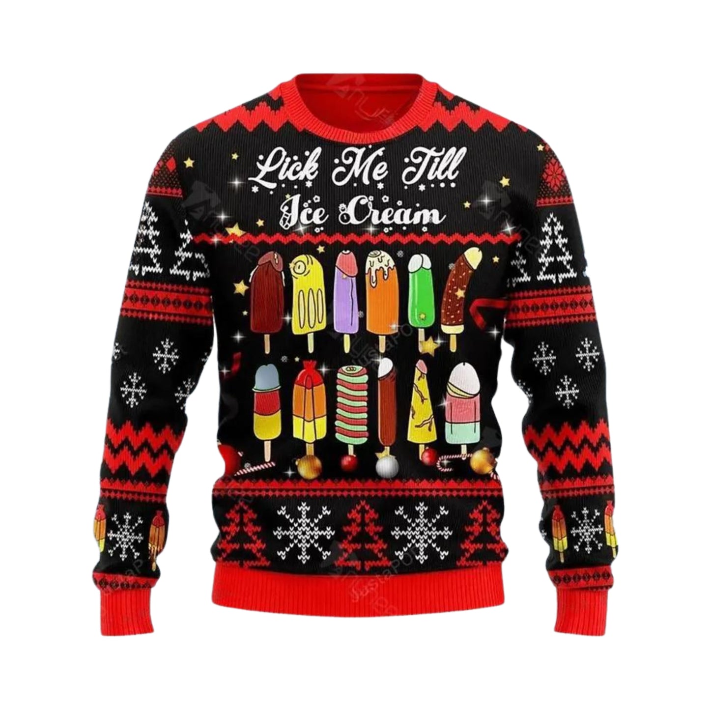 Lick Me Till Ice Cream Ugly Christmas Sweater For Men & Women Christmas Gift Sweater US4102 - WeCustomit