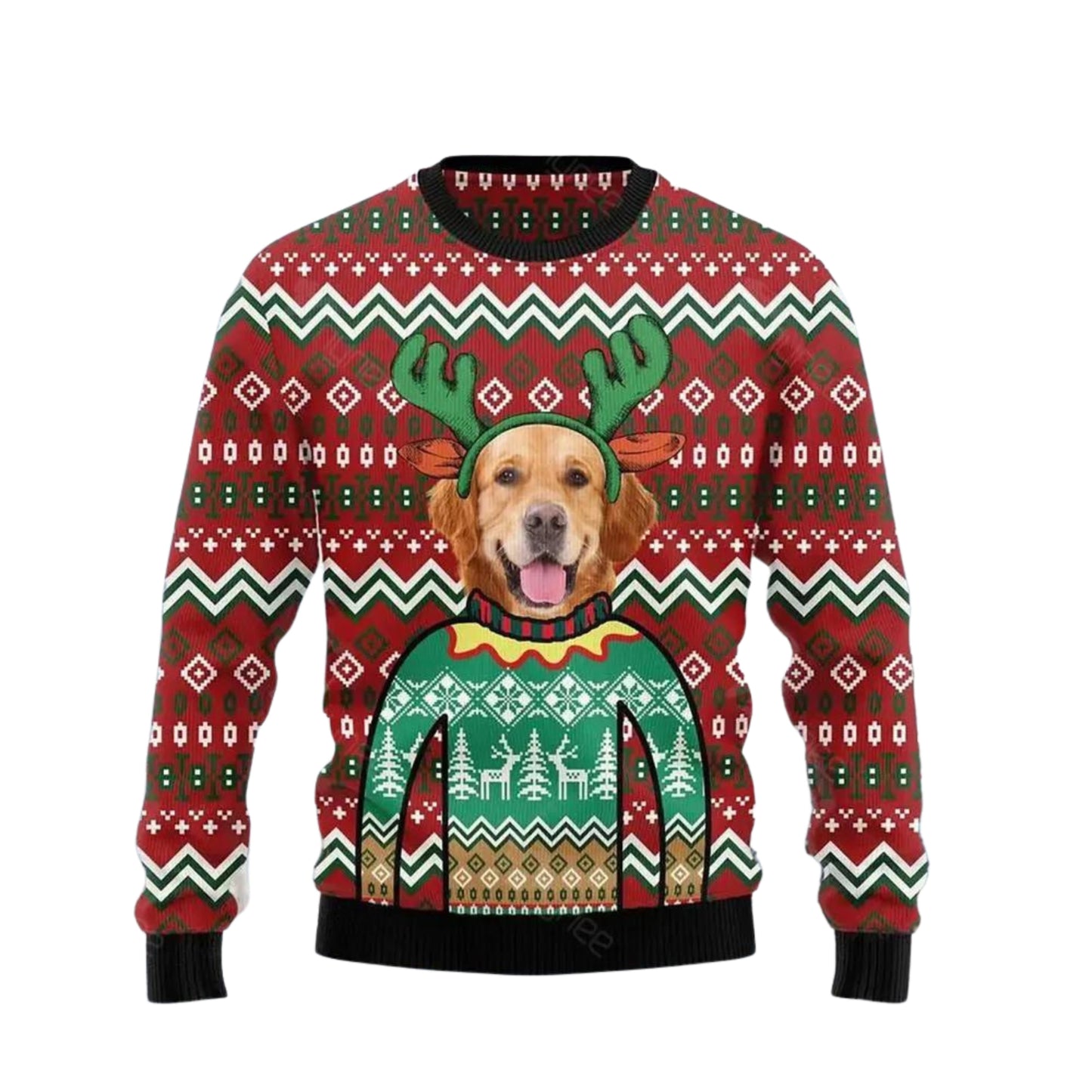 Golden Retriever Christmas Awesome Ugly Christmas Sweater For Men & Women Christmas Gift Sweater US4106 - WeCustomit