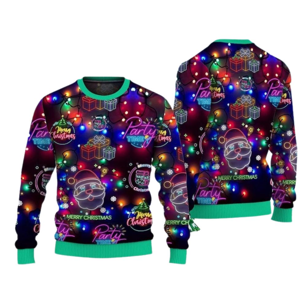 Christmas Bright Neon Lighting Ugly Christmas Sweater For Me & Women Christmas Gift Thanksgiving Sweater US4261 - WeCustomit