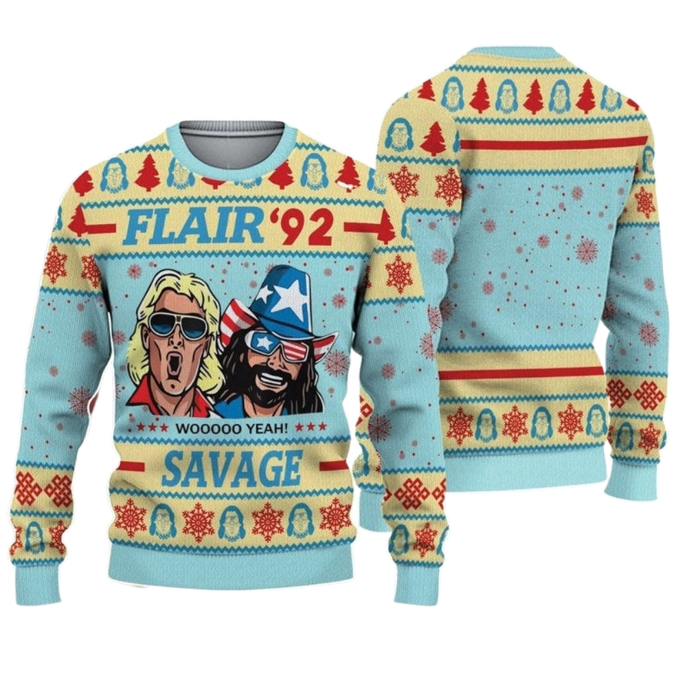 Flair 92 Savage Ugly Christmas Sweater For Me & Women Christmas Gift Thanksgiving Sweater US4262 - WeCustomit