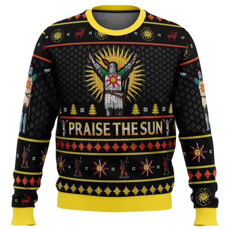 Praise The Sun Ugly Christmas Sweater For Men & Women Christmas Gift Thanksgiving Sweater US4269 - WeCustomit