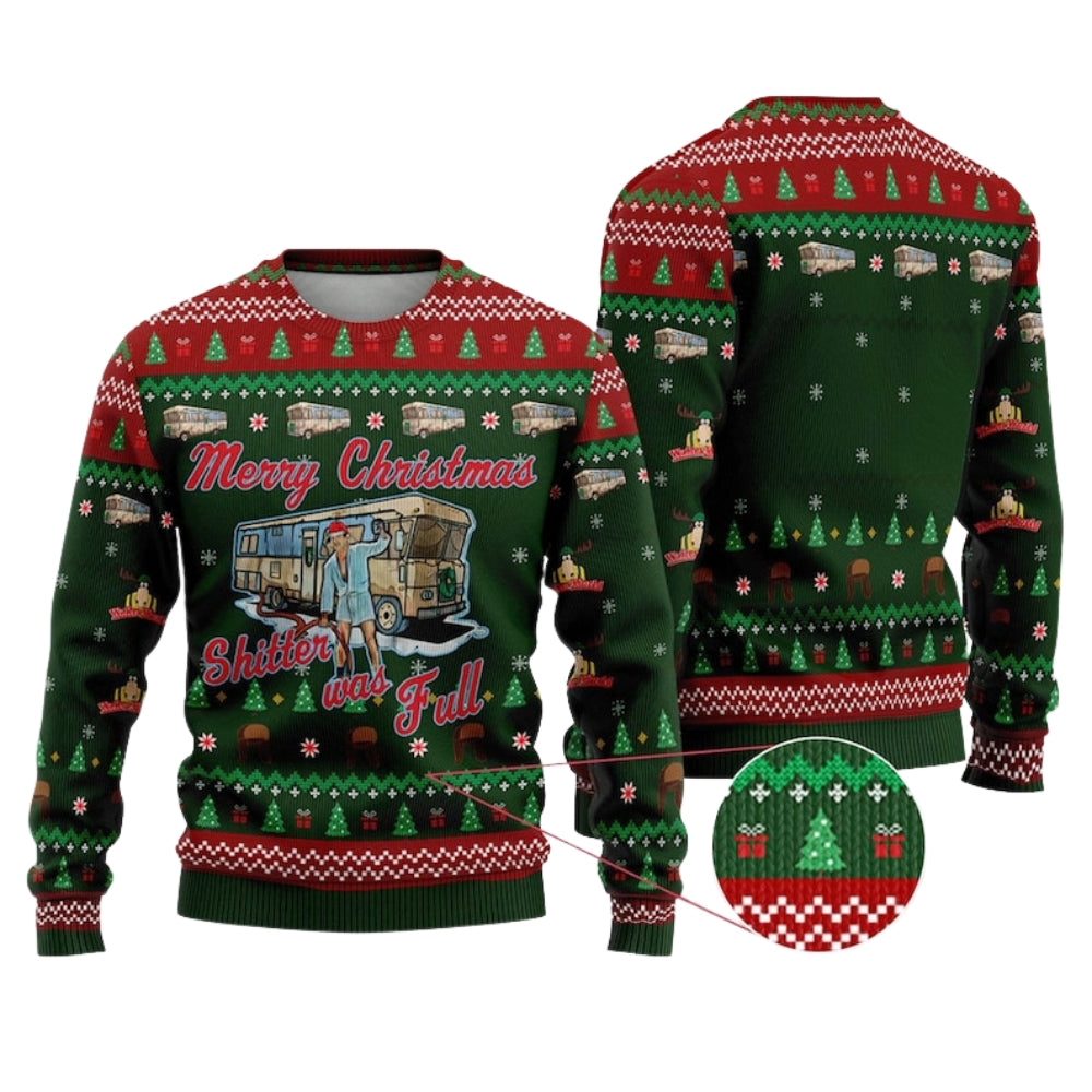 Merry Christmas Shitters Full Ugly Christmas Sweater For Men & Women Christmas Gift Thanksgiving Sweater US4292 - WeCustomit