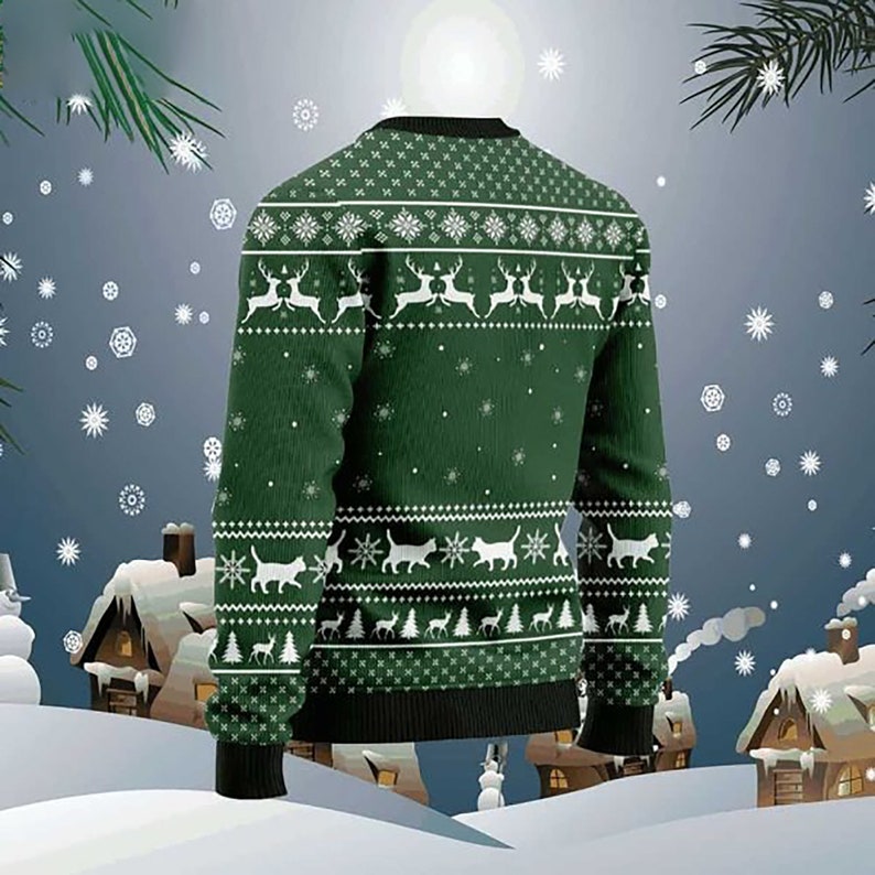 Cat Pew Pew Ugly Christmas Sweater For Men & Women Christmas Gift Thanksgiving Sweater US4298 - WeCustomit