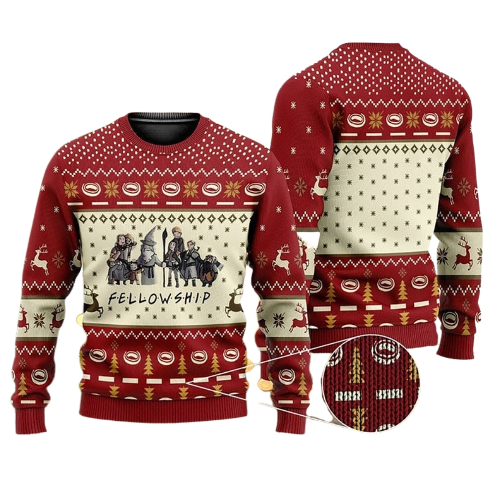 The Fellowship Ugly Christmas Sweater For Men & Women Christmas Gift Thanksgiving Sweater US4304 - WeCustomit