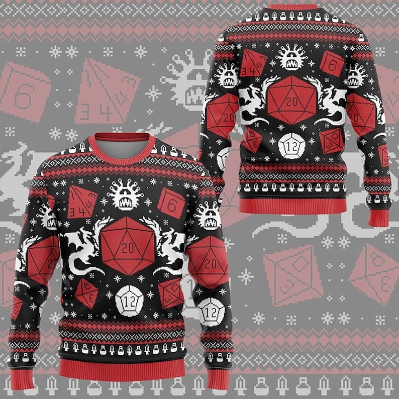 Dungeons And Dragons Ugly Christmas Sweater For Men & Women Christmas Gift Sweater US4403 - WeCustomit